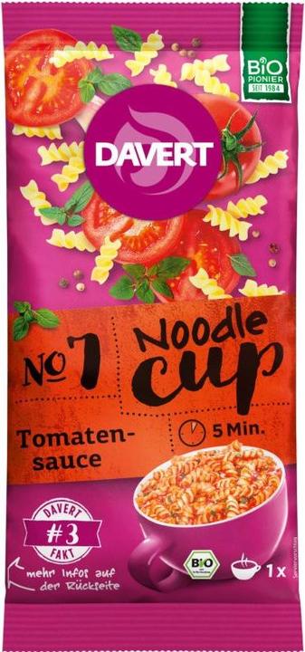 Davert Noodle Cup Sauce tomate bio (67 g)