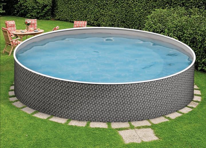 Actual product image Azuro 3,6 x 1,2m, RATTAN - without ladder and filter, with off-axis holes (360 x 120 cm)
