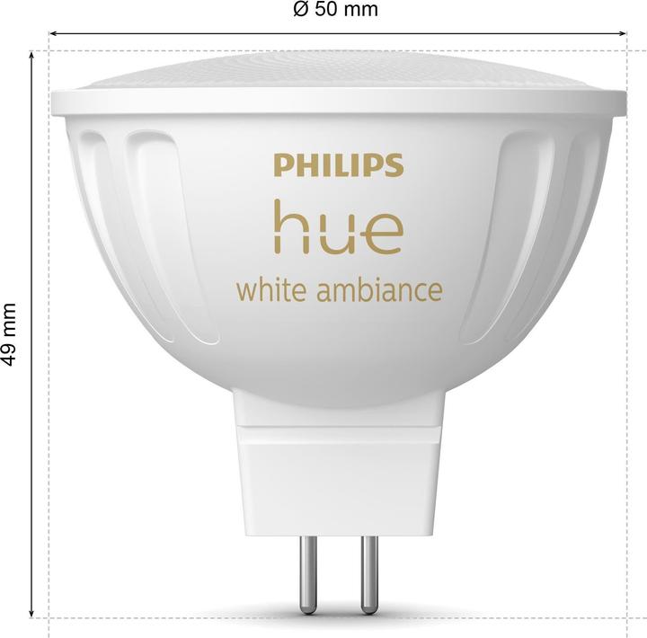 Actual product image Philips Hue White Ambiance (GU5.3, 5.10 W, 400 lm, 2 x, G)