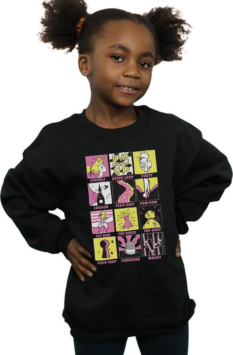 Actual product image Disney Girls Tinkerbell Squares Sweatshirt (152, 158)