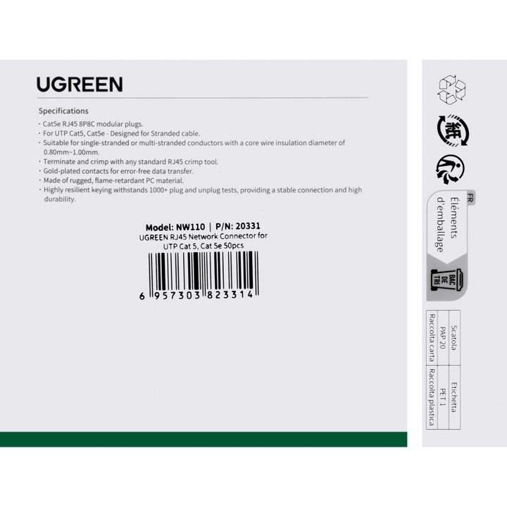 Produktbild Ugreen RJ45 Plug (Netzwerkkabel Stecker)