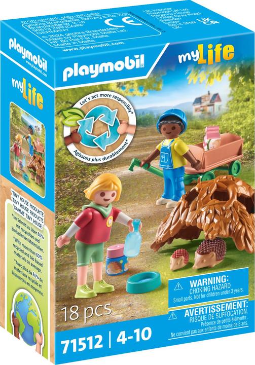 Image du produit Playmobil S'occuper de la famille de hérissons (71512, Playmobil Ma vie)