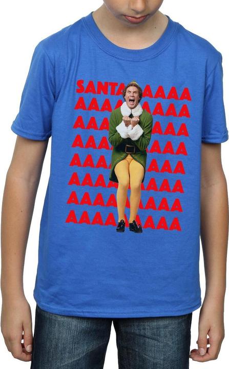 Actual product image Elf Boys Buddy Santa Scream T-Shirt (116)