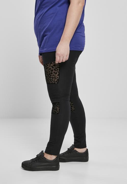 Actual product image Urban Classics Ladies Flock Lace Inset Leggings (XL)