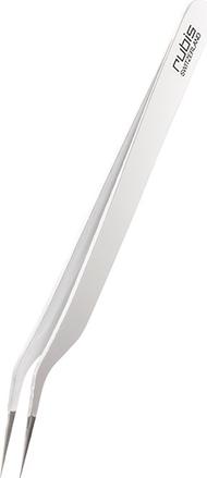 Rubis Wimpern Pinzette gebogen, weiss
