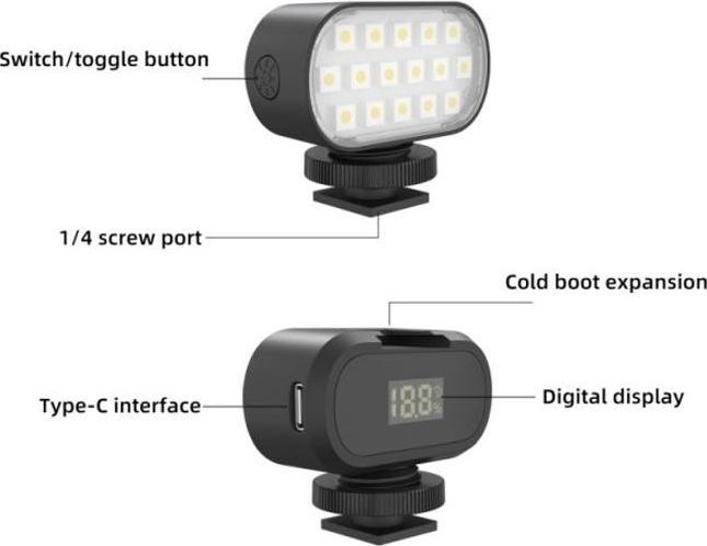Actual product image Puluz Photo and Video Light RGB LED Light (Video light)