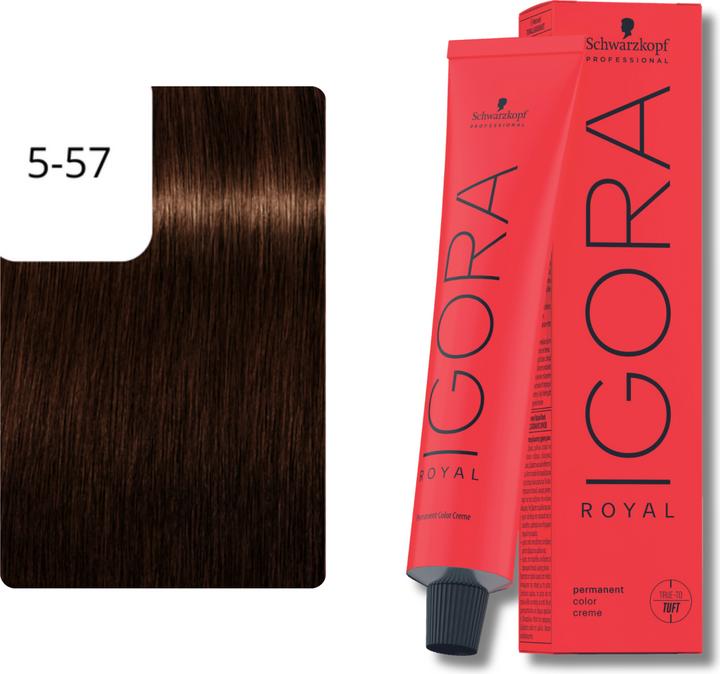 Actual product image Schwarzkopf Professional Igora Royal (5-57 Light Brown Gold Copper)