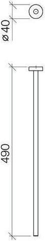 Image du produit Dornbracht Porte-serviettes Dornb META en 1 partie, fixe Saillie 520mm chromé
