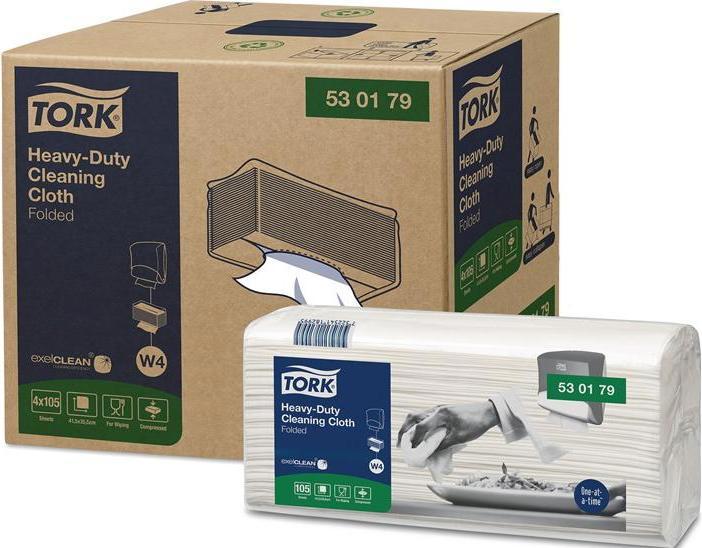 Actual product image Tork Cleaning cloth 530179 L238xW338approx. mm white 1-ply, unembossed (1 x)