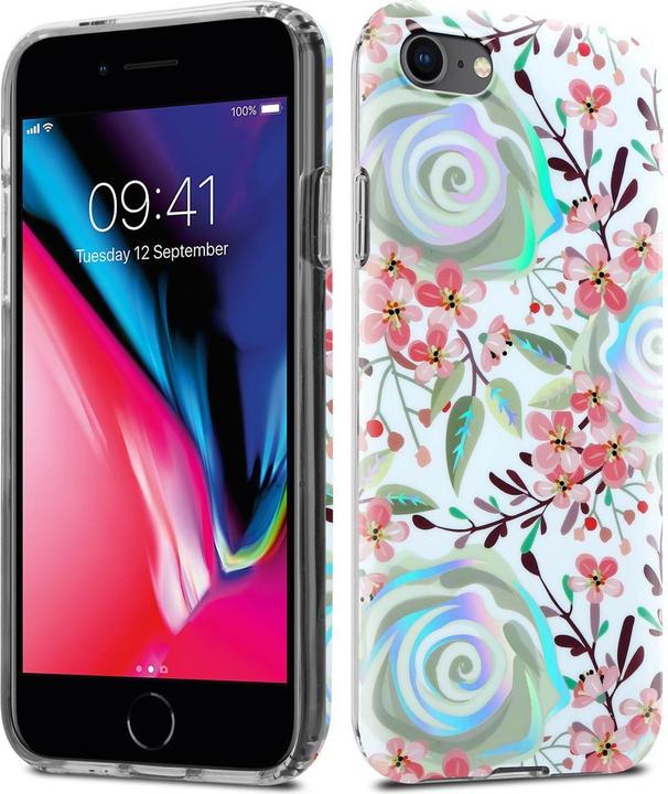 Actual product image Cadorabo IMD TPU Colorful Flowers & Leaves Cover (Apple iPhone 7, Apple iPhone SE (2nd Gen))