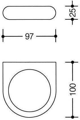 Actual product image Hewi Holder SERIES 477 insert opening d= 74mm pure white