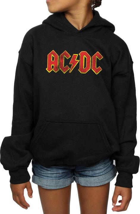 AC/DC Distressed Red Logo Kapuzenpullover Mädchen