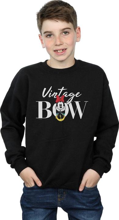 Actual product image Disney Boys Minnie Mouse Vintage Bow Sweatshirt (152, 158)