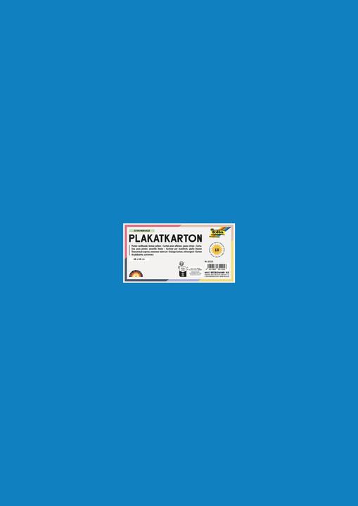 Produktbild Folia Bringmann Plakatkarton 48x68cm 10 Blatt Capriblau,380g (380 g/m², 10 x)