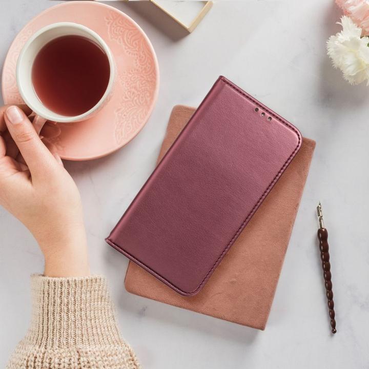 Produktbild OEM Book case SMART MAGNETO Book case for IPHONE 16 Plus burgundy (Apple iPhone 16 Plus)