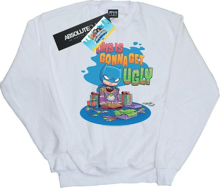 Super Friends Batman Joker Christmas Jumper Sweatshirt (M)