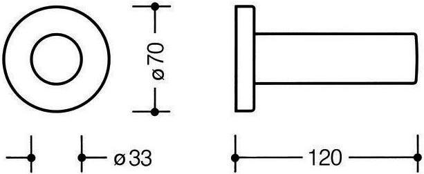Produktbild Hewi Reservepapierhalter SERIE 477 d= 33mm, mit Rosette d= 70mm umbra