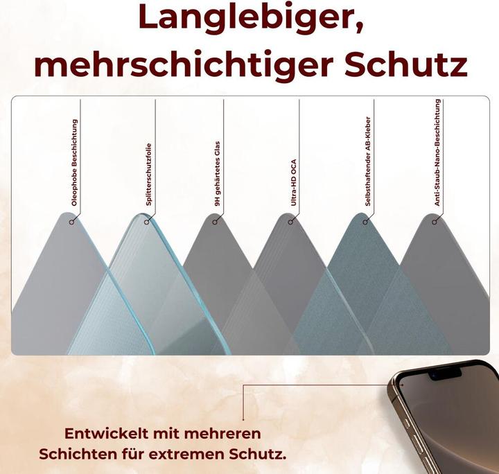 Produktbild Protectorking 3x echtes Tempered 9H Panzerhartglas 3D KLAR (3 Stück, Apple iPhone 13)
