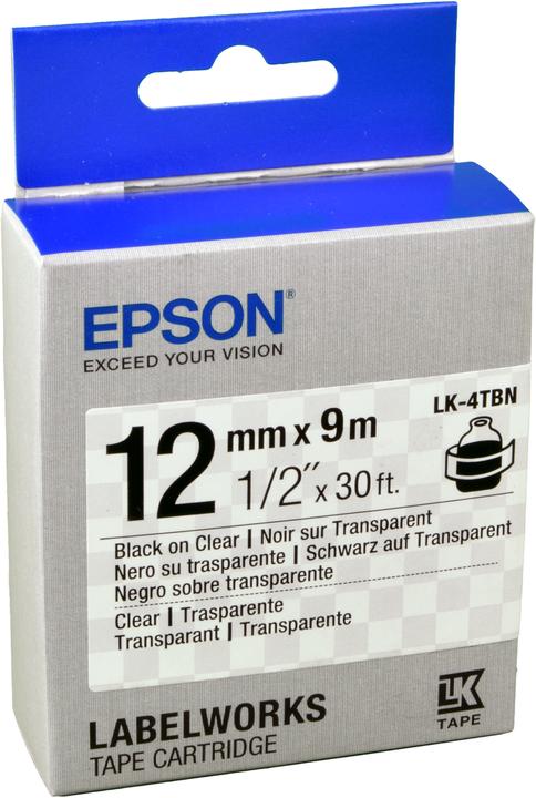 Epson Label Cassette Lk-4tbn (1.20 cm, Black)