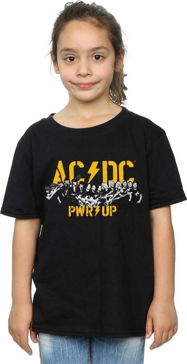 Actual product image AC/DC Girls PWR UP Portrait Motion Cotton T-Shirt (128)