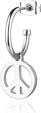 Produktbild Sagapo S'Agapo Steel Single Earring With Peace Symbol Smile Ssm022