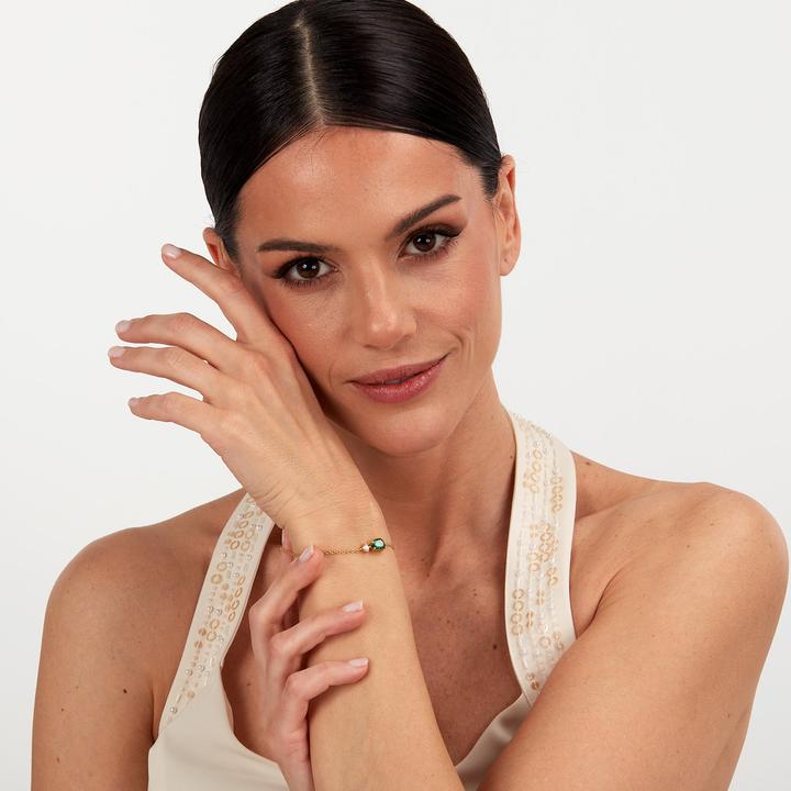 Actual product image Morellato Elegant gold-plated bracelet with zircons Tesori SAIW199 (19 cm, Silver 925)