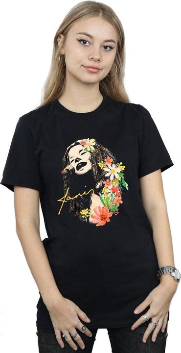 Immagine prodotto Janis Joplin Floral Pattern Maglietta Ampia Donna (XL)
