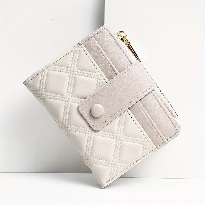Immagine prodotto Only-Bags.Store Neue gesteppte Brieftasche mit Reissverschlusstasche und Schnallenverschluss, perfekt für Geschenke