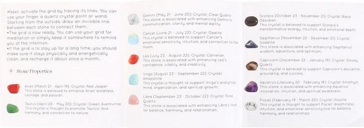 Actual product image Something Different Astrology Wheel Crystal Grid Set
