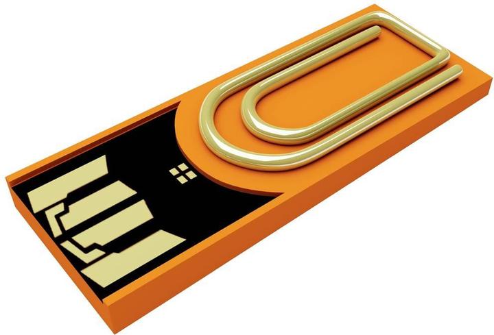 Actual product image Xlyne clip/me TRUE DOCUMENT USB flash drive Bulk 8 GB Orange CA08CO002 USB 2.0 (8 GB, USB-A)