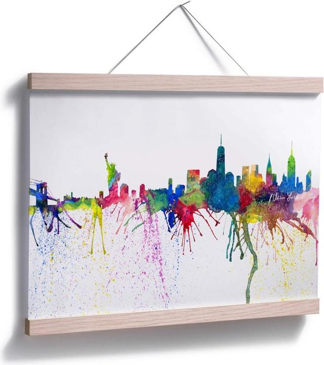 Image du produit Trenddeko Bleichner - New York City Aquarelle Skyline (60 x 50 cm)