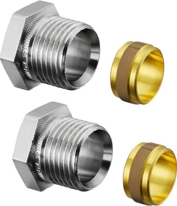 Actual product image Oventrop OV compression fittings (set) 1/2inch x 15mm connecting tube