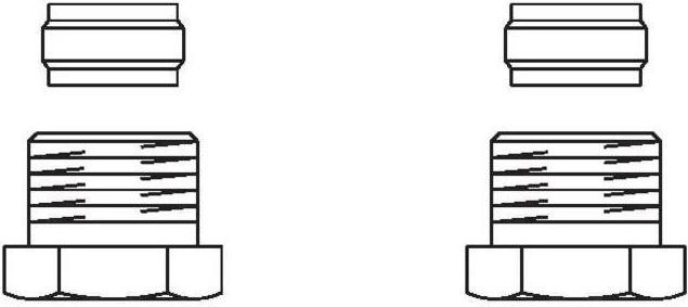 Actual product image Oventrop OV compression fittings (set) 1/2inch x 15mm connecting tube
