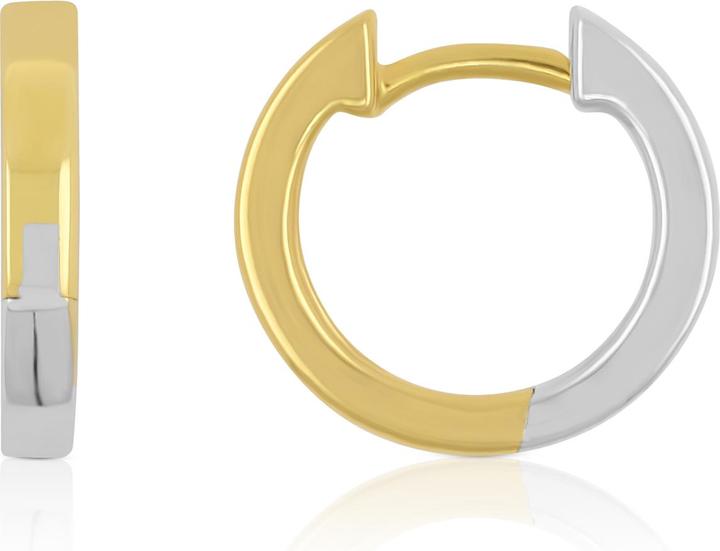 Muau Creolen (750, Weissgold, 18 K Gelbgold)
