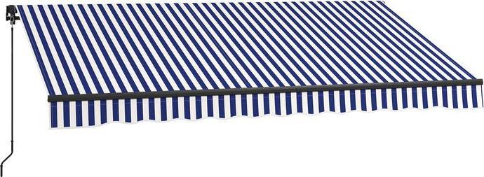 Actual product image Swisshandel24 3.5x3 m awning wall-mounted balcony awning with hand crank, sun protection, sun canopy aluminium (2.90 m)