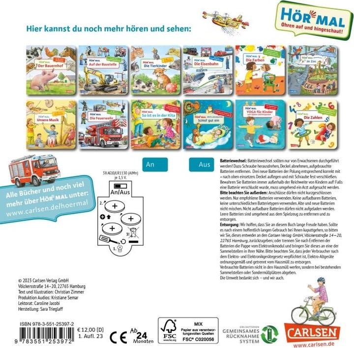 Produktbild Hör mal (Soundbuch): Die Fahrzeuge (Christian Zimmer, Deutsch)