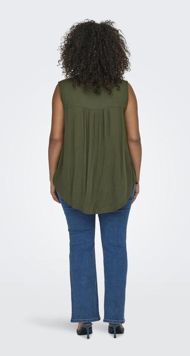 Actual product image Only Regular fit V-neck curve tank top Top (54)