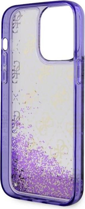 Image du produit Guess GUHCP14XLC4PSGU iPhone 14 Pro Max 6.7" violet/pourpre étui rigide paillettes liquides 4G Transculent (Apple iPhone 14 Pro Max)