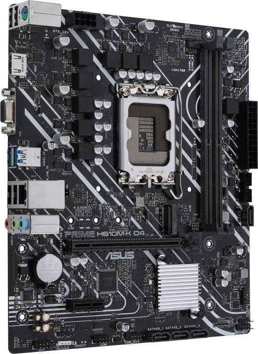 Actual product image ASUS PRIME H610M-K D4 (LGA 1700, Intel H610, mATX)