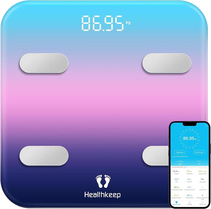 Healthkeep Smarte Körperanalysewaage mit WLAN-Funktion (180 kg)