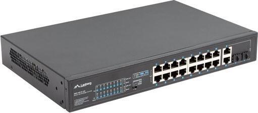 Image du produit Lanberg RSFE-16P-2C-250 Commutateur réseau Gigabit Ethernet non géré (10/100/1000) Power over Ethernet (PoE) (18 Ports)