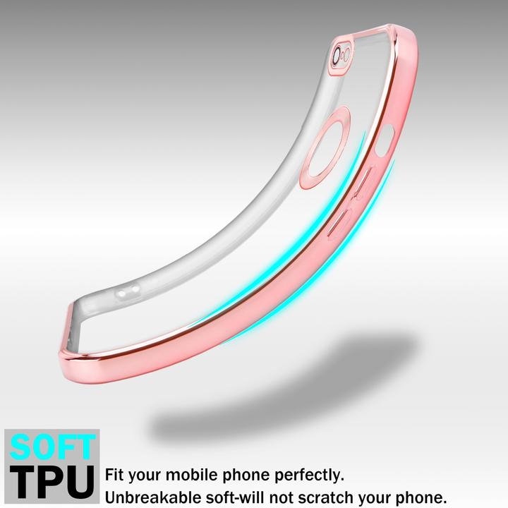 Actual product image Cadorabo TPU Chrome case with camera protection for Apple iPhone 6 / 6S (Apple iPhone 6)