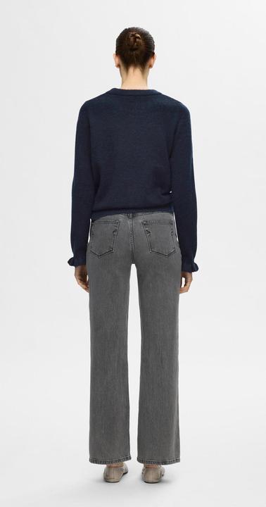 Actual product image Selected Femme Ruched sleeve knitted jumper (S)