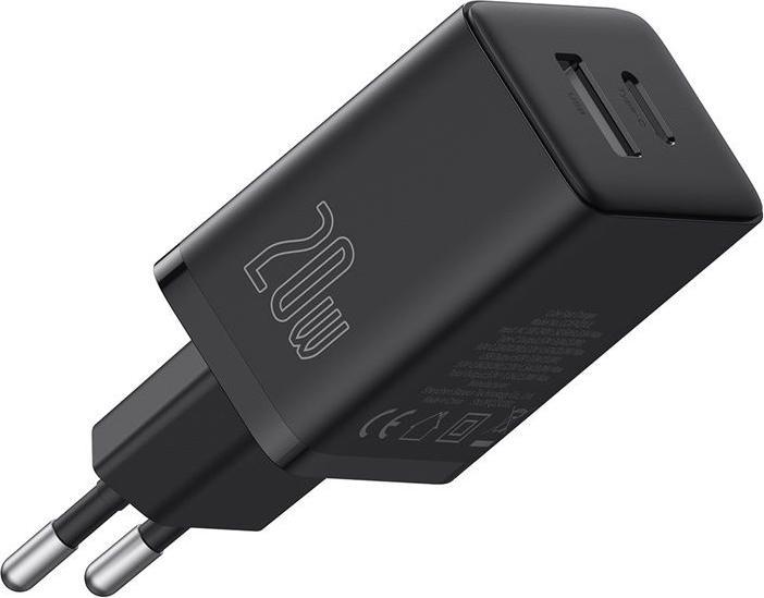 Produktbild Baseus Cube, 20W, 3A, 1 x USB-A - 1 x USB-C, schwarz (20 W)