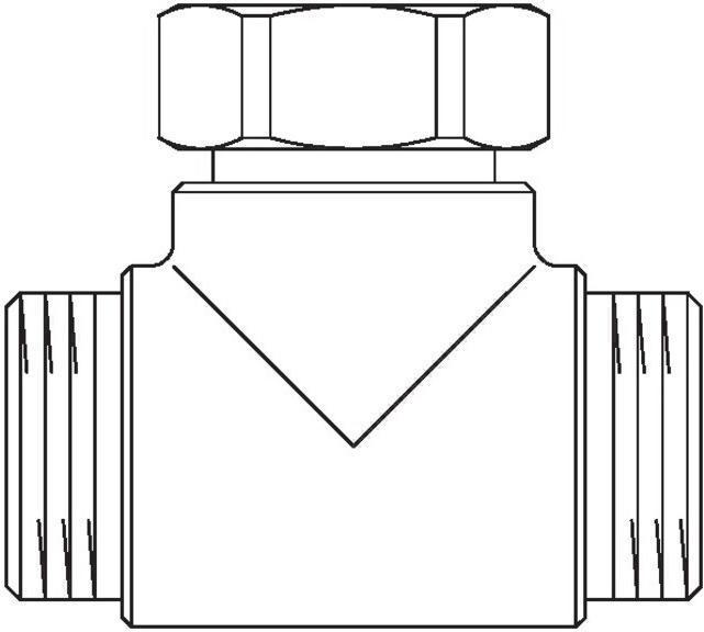 Actual product image Oventrop OV T-piece for boiler piping G 1inchxG 1inch ÜMx