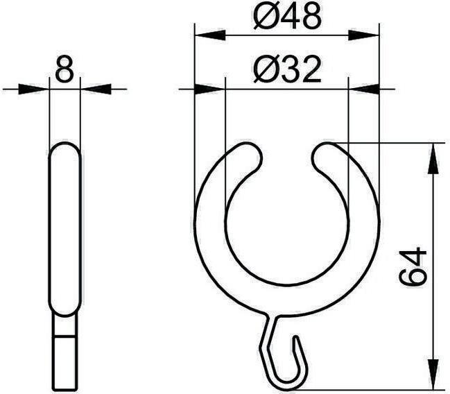 Produktbild Keuco Vorhangring PLAN VE= 10 Stück weiss VE= 10 Stück weiss