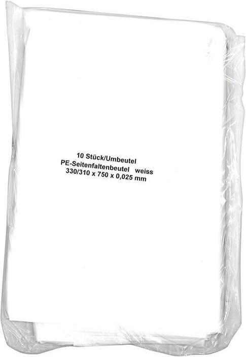 Becker Verpackungen Müllbeutel B330/310xL750mm 60 l 25 µm weiss (10 x, 60 l)