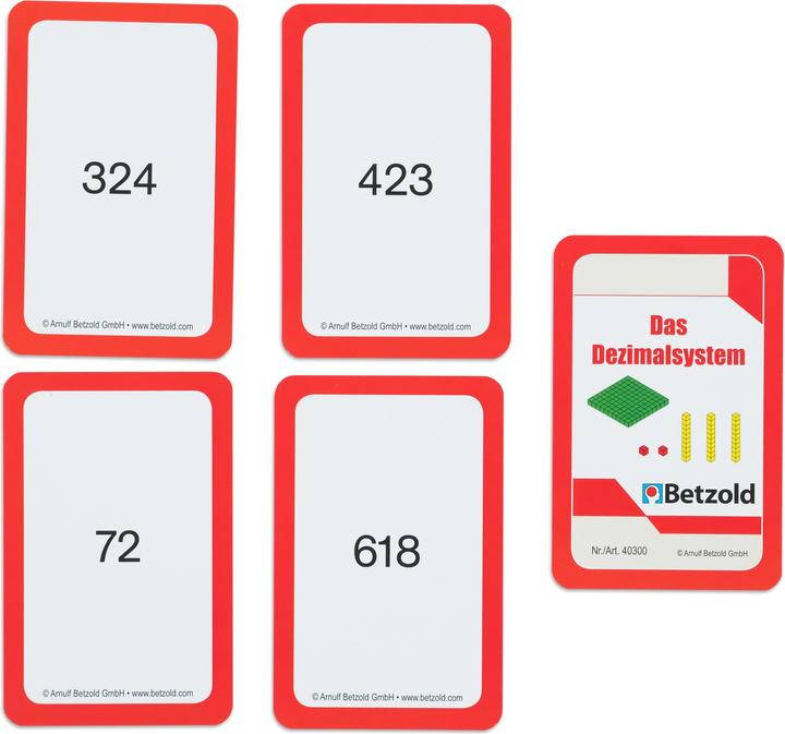 Image du produit Betzold Le système décimal - Jeu de cartes pour le cylindre magique (Allemand)