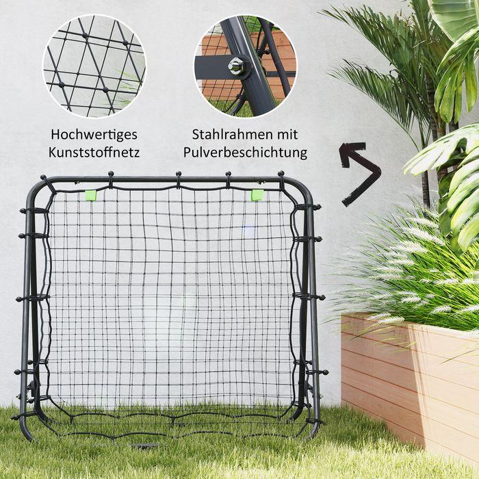 Produktbild Swisshandel24 Fussball Rebounder Kickback Tor Rückprallwand Netz beidseitiger Rückprall, schwarz
