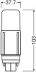 Actual product image Ledvance LED compact lamp (G24d, 5.50 W, 700 lm, 1 x, E)